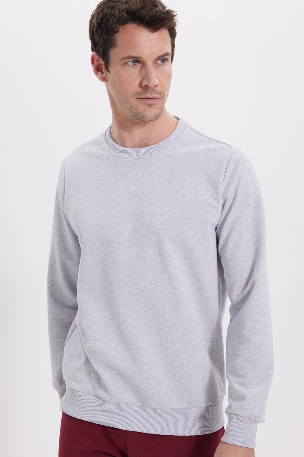 RELAX FIT SWEATSHIRT CREW NECK TWO THREAD COMPACT ONL PLAIN