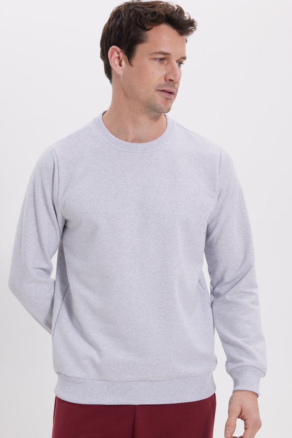 RELAX FIT SWEATSHIRT CREW NECK TWO THREAD COMPACT ONL PLAIN