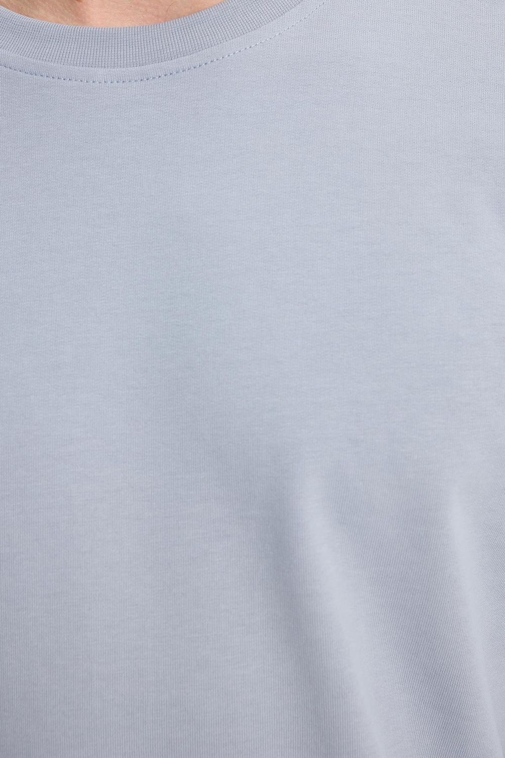 Erkek Relax Fit Rahat Kesim %100 Pamuk 2 İplik Bisiklet Yaka Açık Gri Sweatshirt