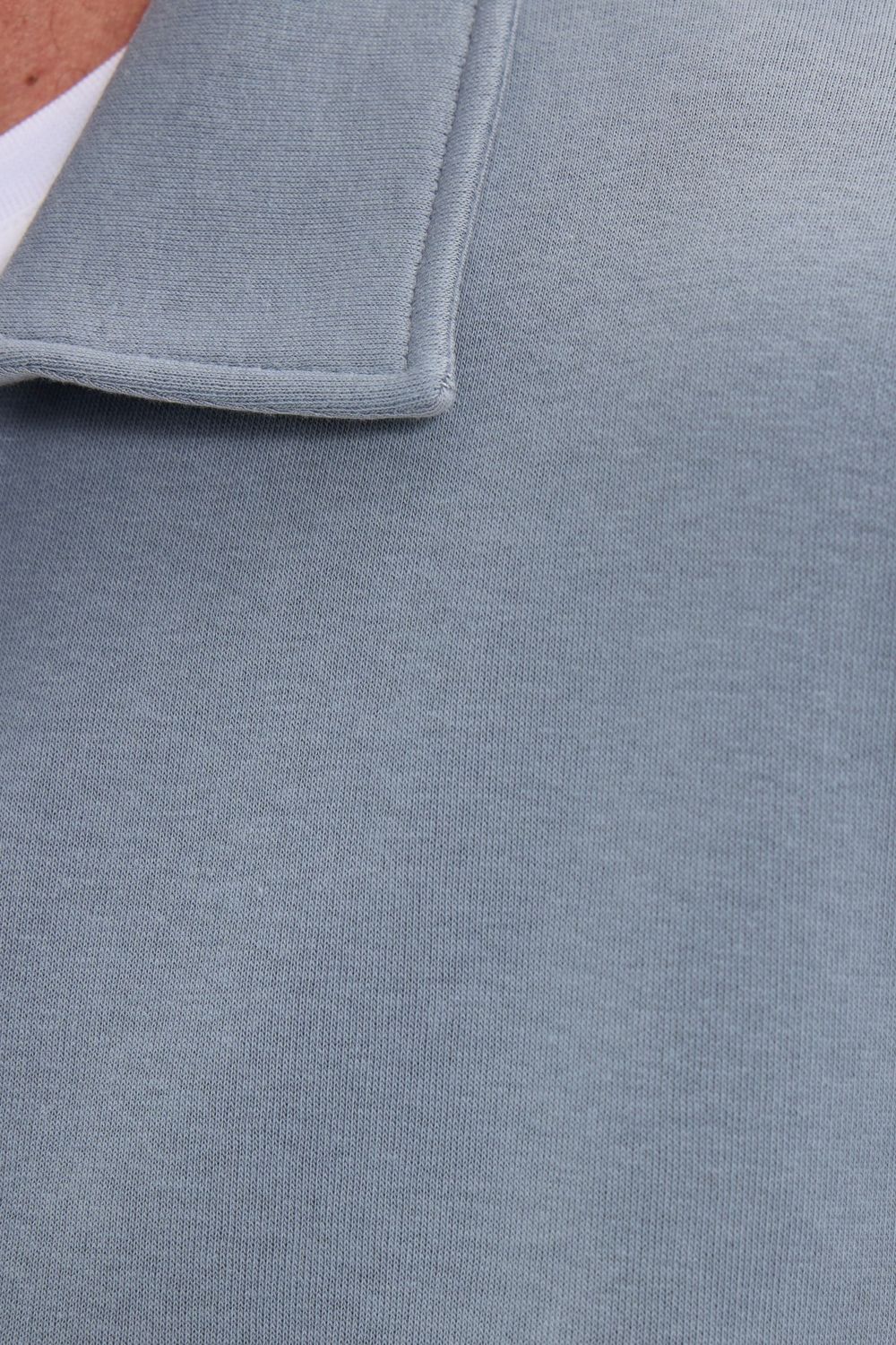 Unisex Relax Fit Rahat Kesim Pamuklu İç Polarlı Fermuarlı Gri Polo Yaka Flato Cepli Sweatshirt Hırka