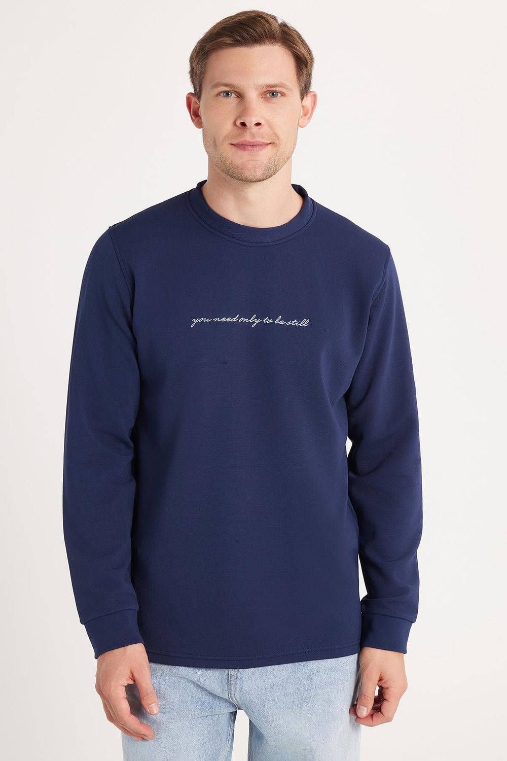 ERKEK BASKILI YOU NEED ONLY TO BE STILL HW 935 SWEATSHIRT