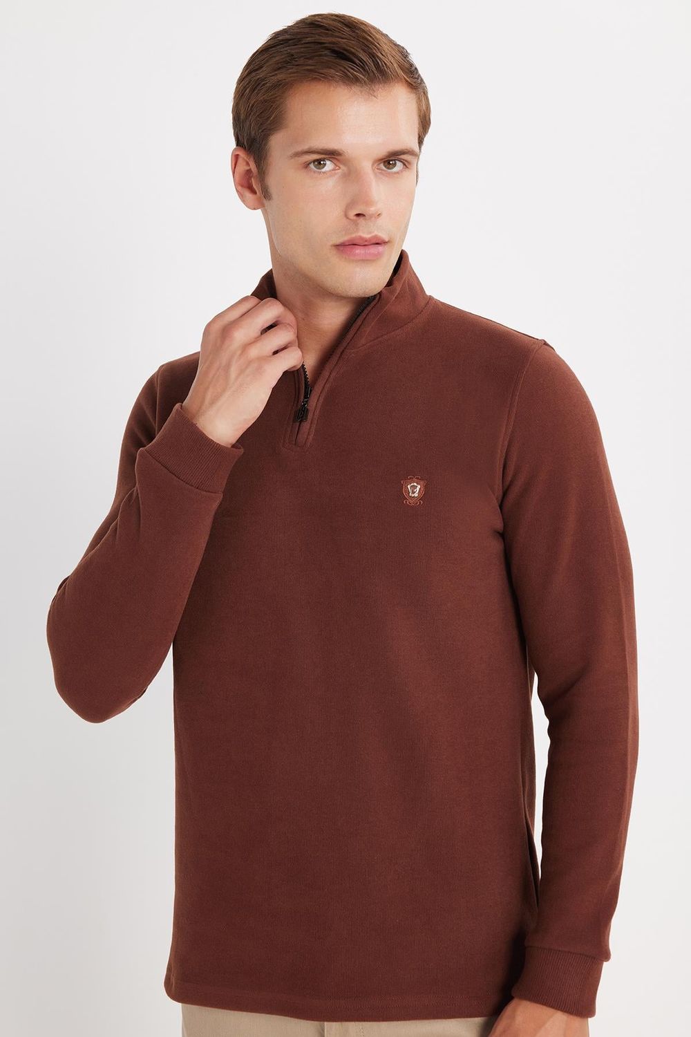 ERKEK SELANİK DİK YAKA  HW 933 SWEATSHIRT
