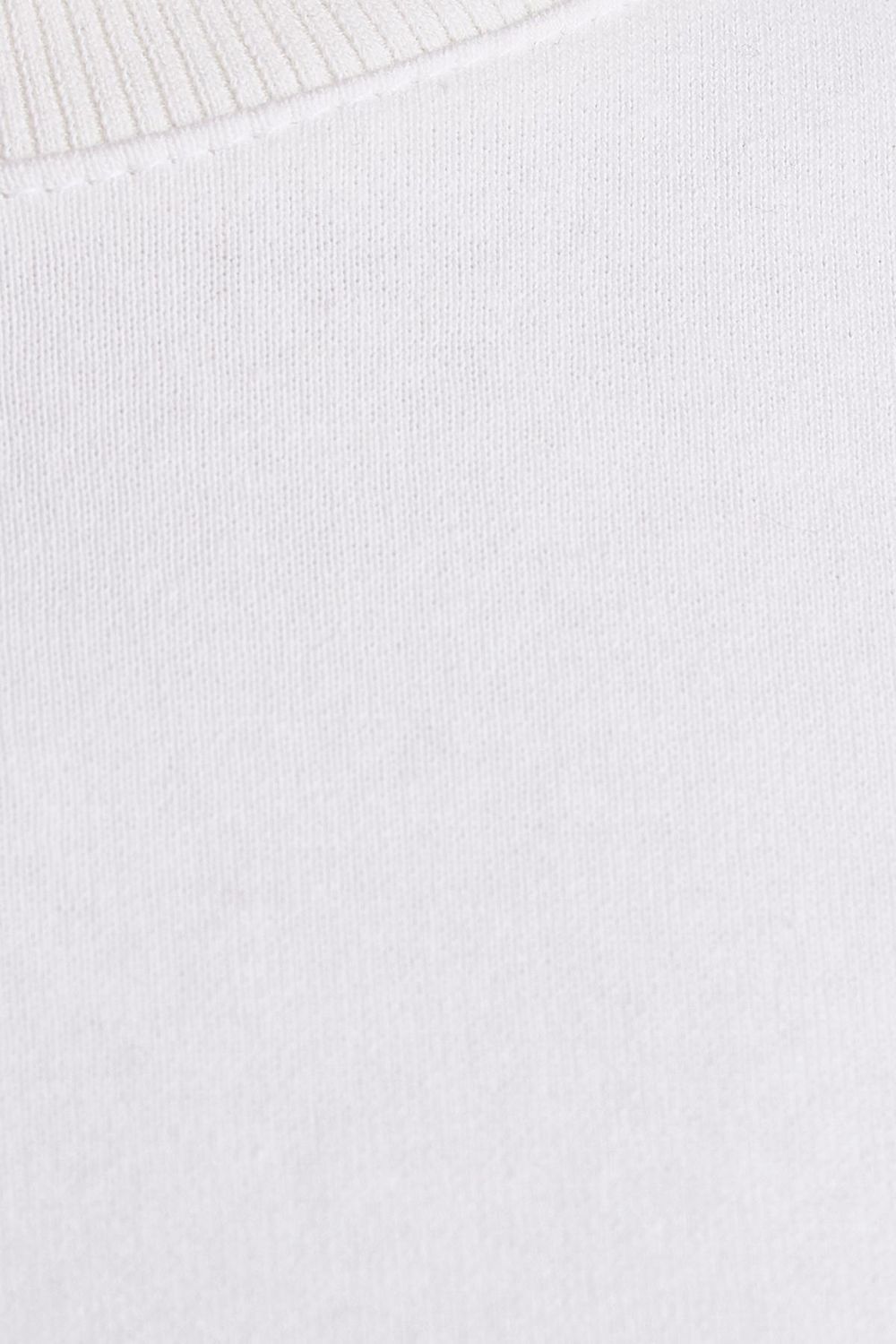 Kadın Oversize Geniş Kesim Pamuklu Bisiklet Yaka Ekru Sweatshirt