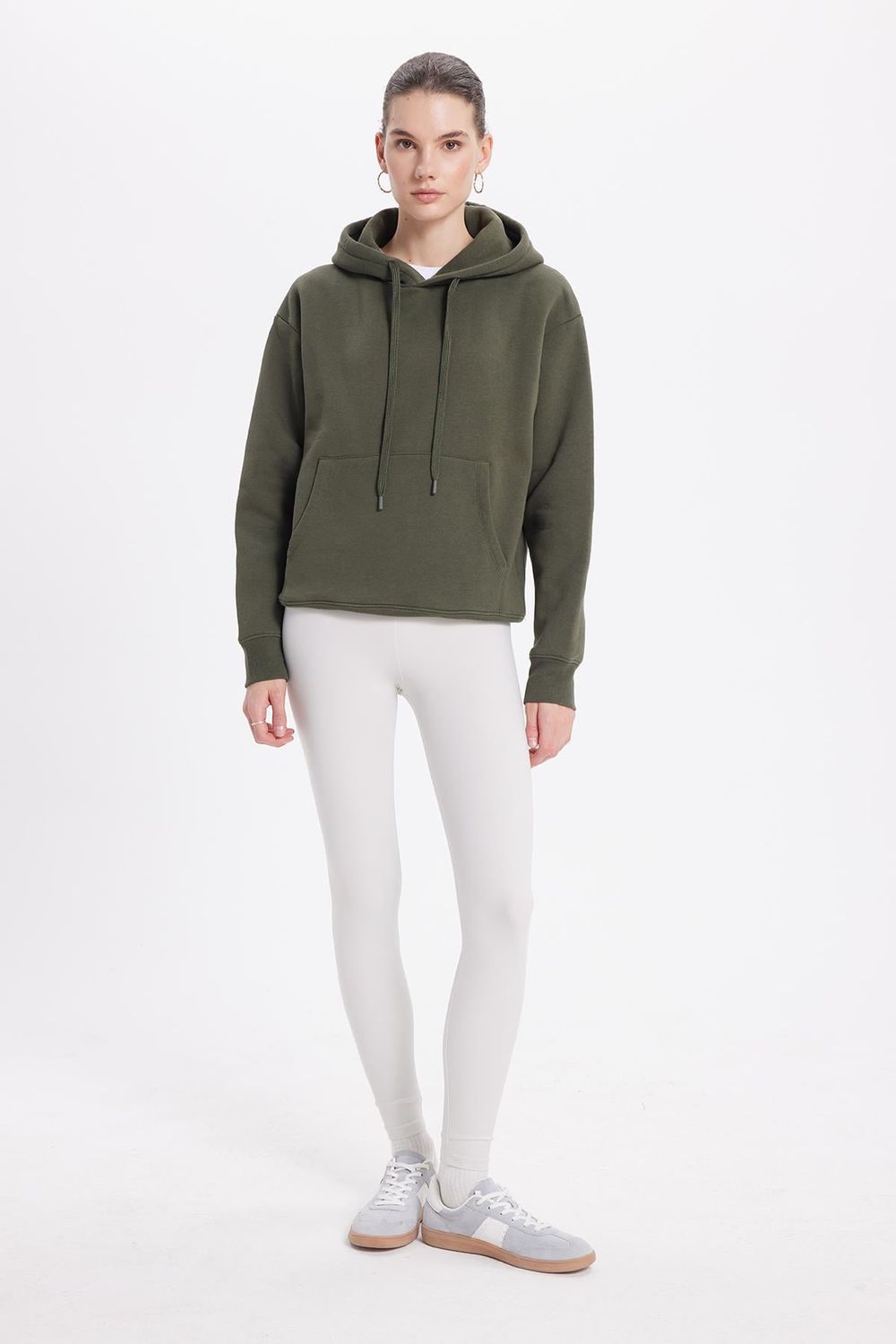 Oversize Pamuk Kapüşonlu Basic Unisex Sweatshirt