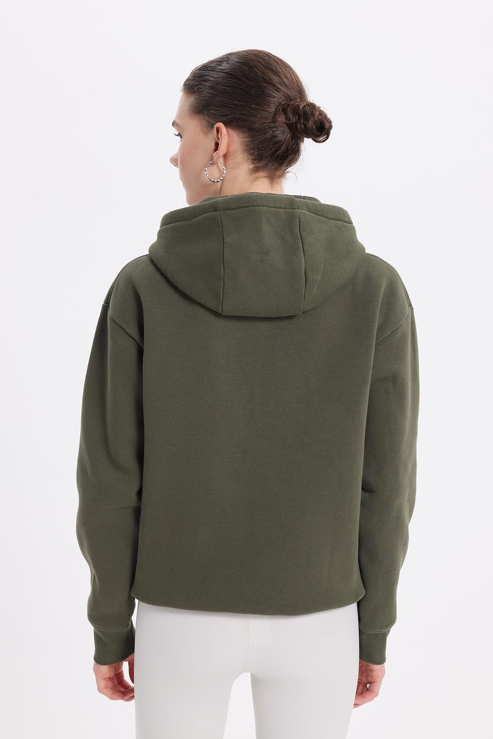 Oversize Pamuk Kapüşonlu Basic Unisex Sweatshirt