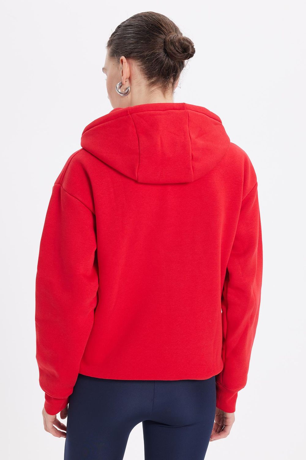 Oversize Pamuk Kapüşonlu Basic Unisex Sweatshirt