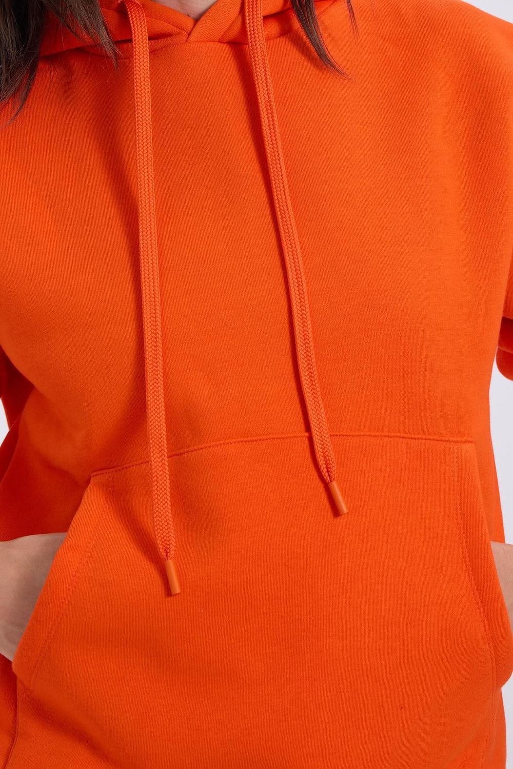 Oversize Pamuk Kapüşonlu Basic Unisex Sweatshirt