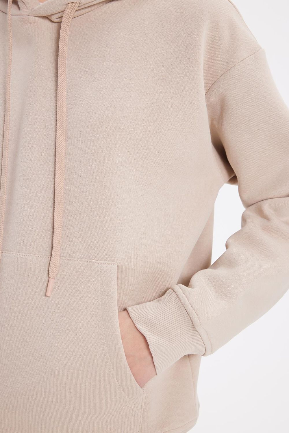 Oversize Pamuk Kapüşonlu Basic Unisex Sweatshirt