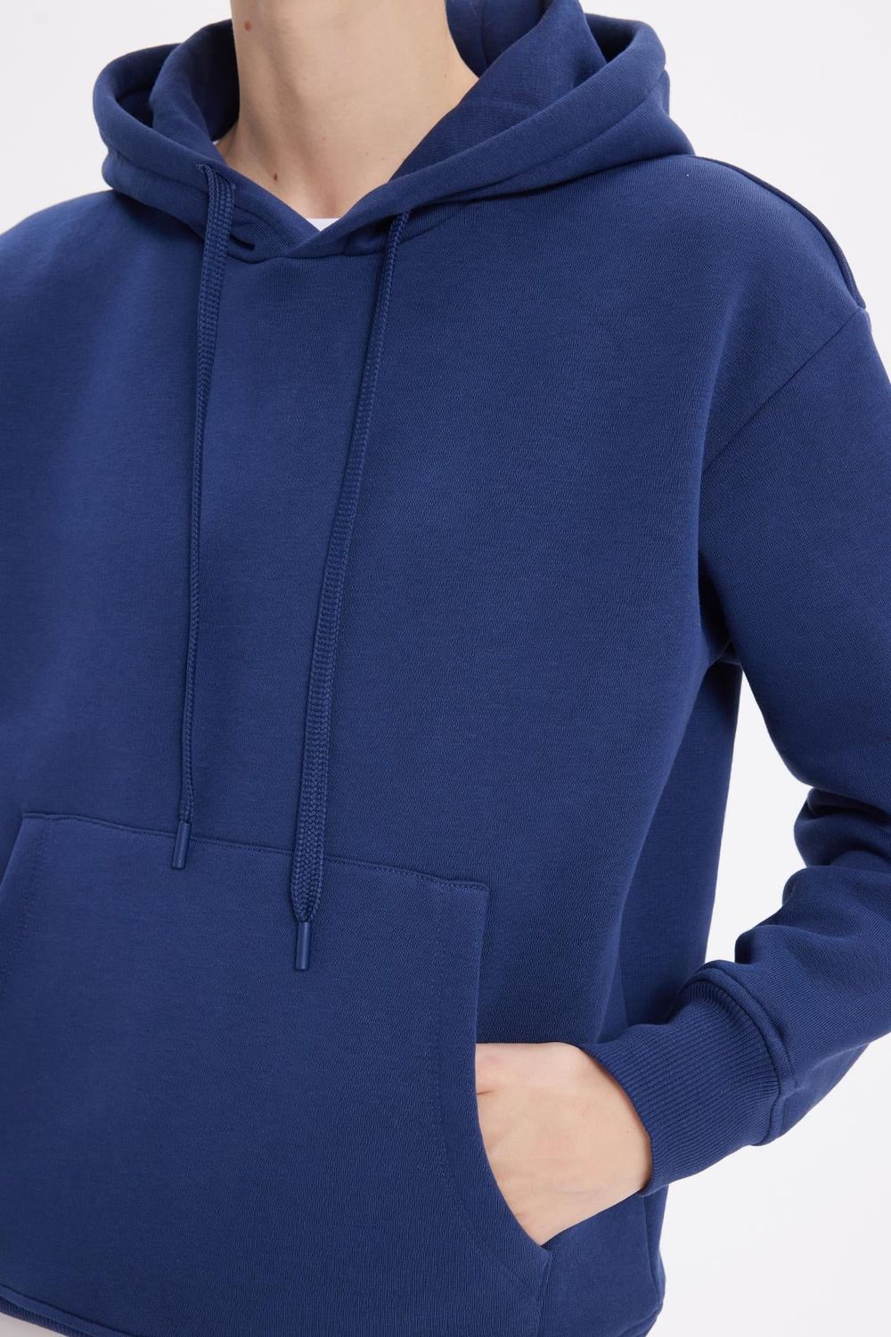 Oversize Pamuk Kapüşonlu Basic Unisex Sweatshirt