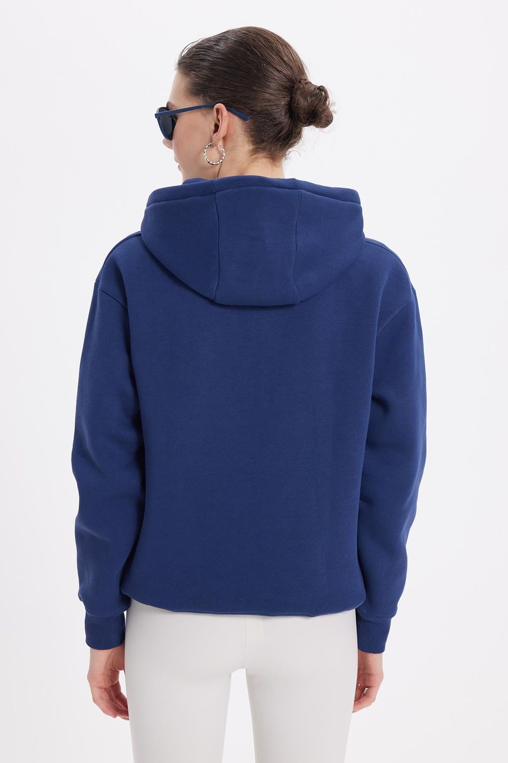Oversize Pamuk Kapüşonlu Basic Unisex Sweatshirt