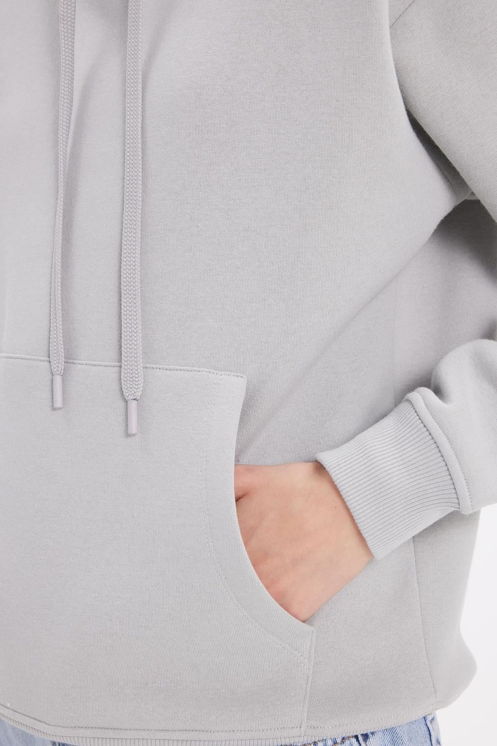 Oversize Pamuk Kapüşonlu Basic Unisex Sweatshirt