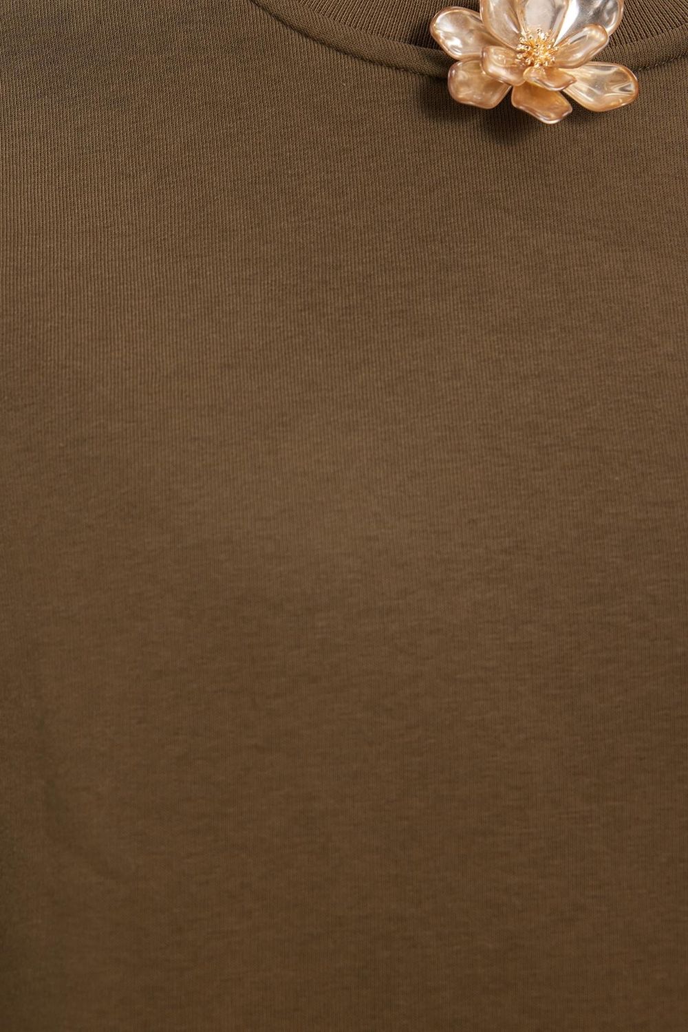 Kadın Oversize Geniş Kesim Pamuklu Yumuşak Dokulu İçi Polarlı Basic Yeşil Bisiklet Yaka Sweatshirt