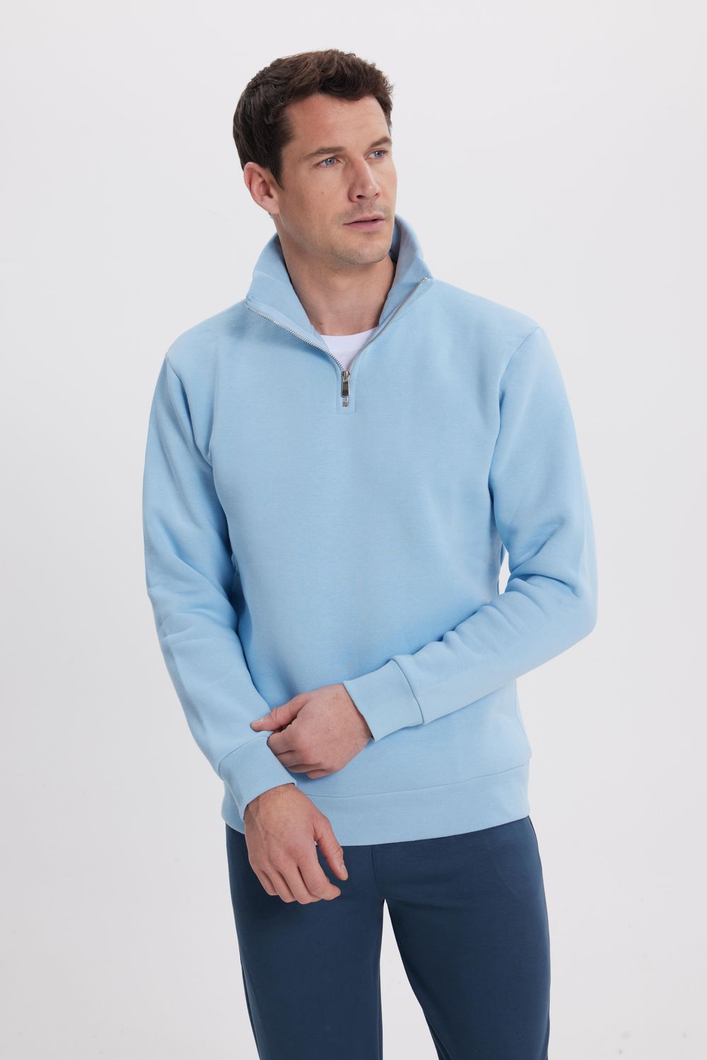 THREE PIECES SWEATSHIRT HALF ZIPPER PLAIN 23/24