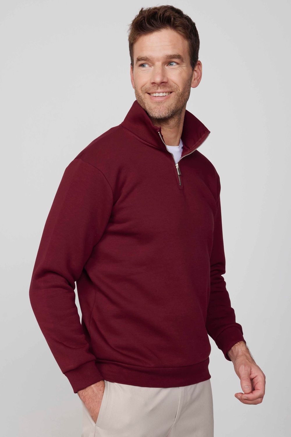 THREE PIECES SWEATSHIRT HALF ZIPPER PLAIN 23/24