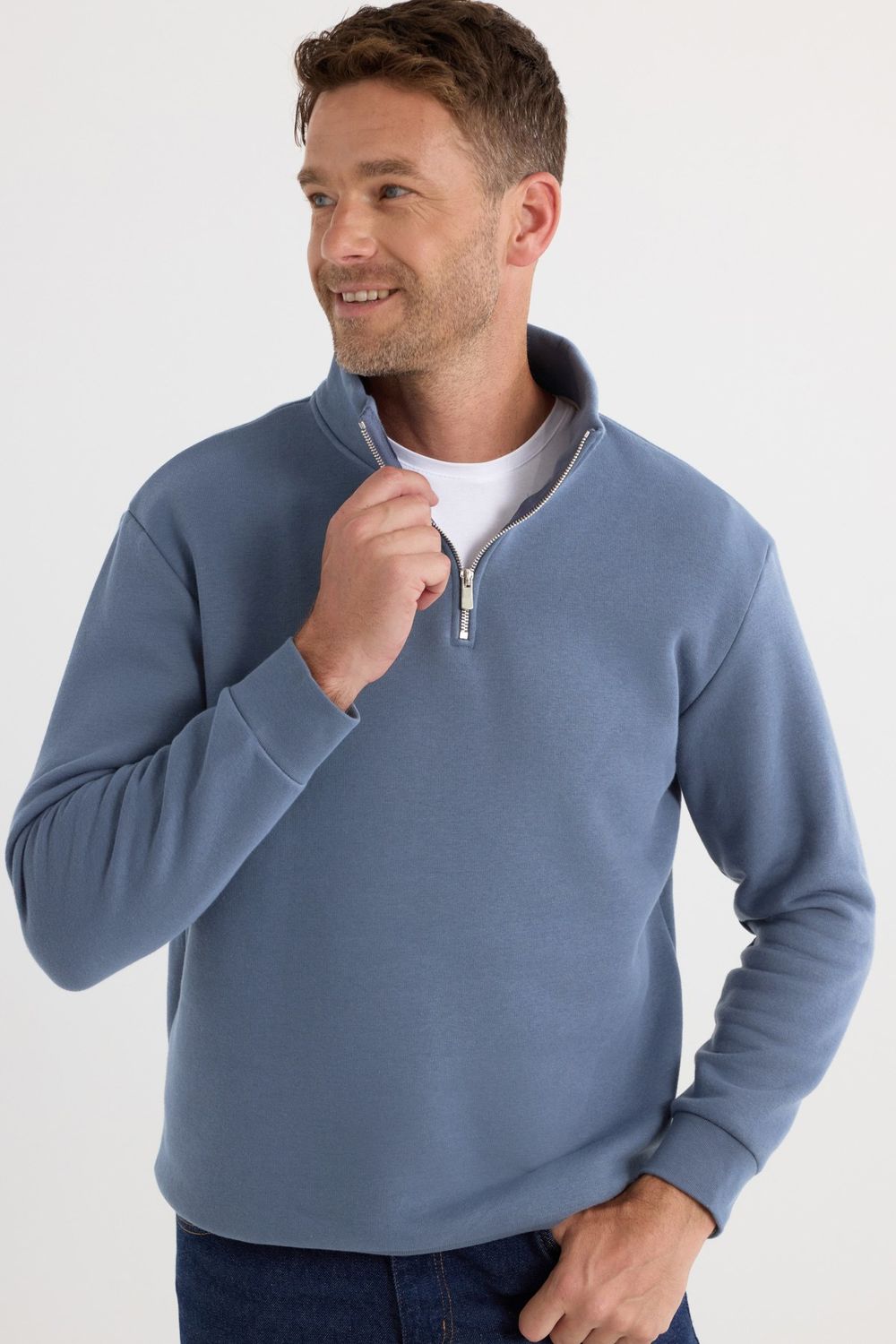THREE PIECES SWEATSHIRT HALF ZIPPER PLAIN 23/24