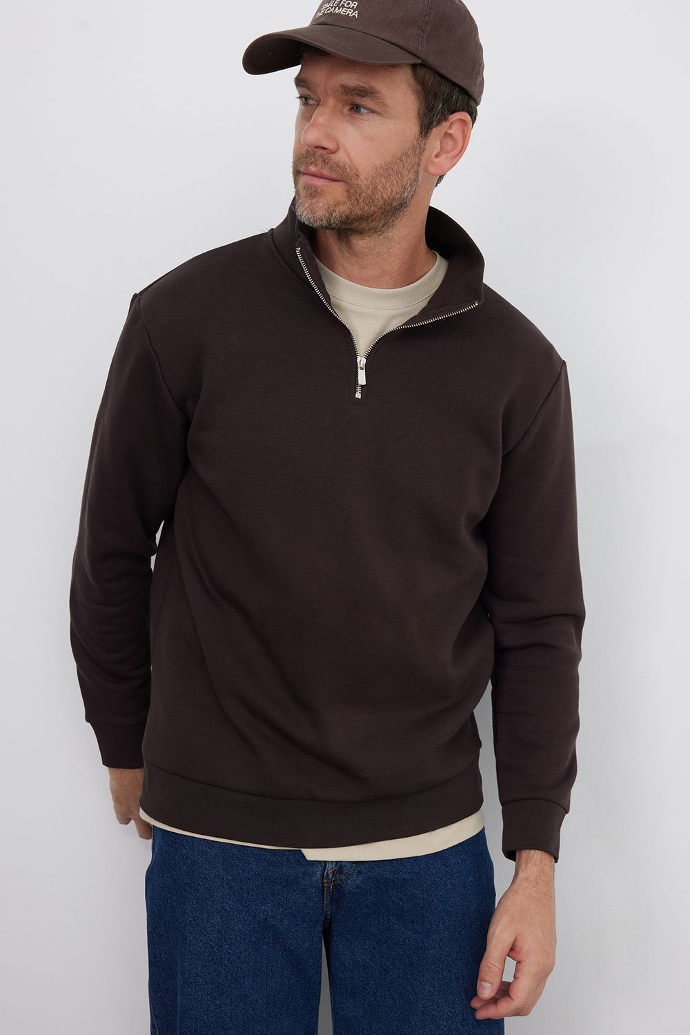 THREE PIECES SWEATSHIRT HALF ZIPPER PLAIN 23/24