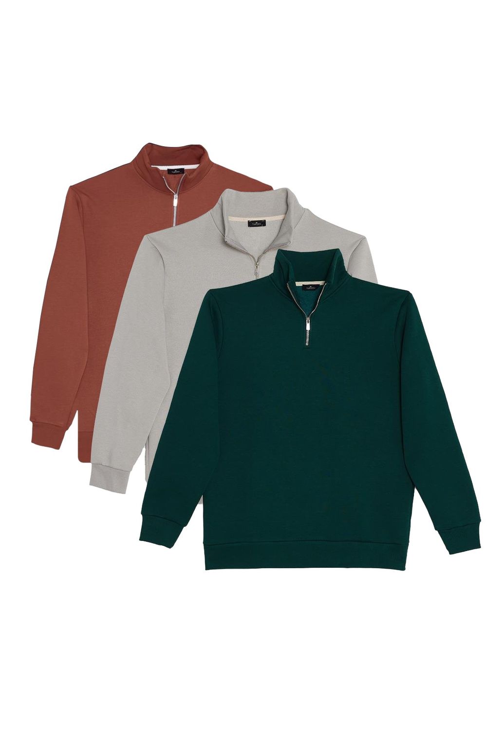 THREE PIECES SWEATSHIRT HALF ZIPPER PLAIN 23/24