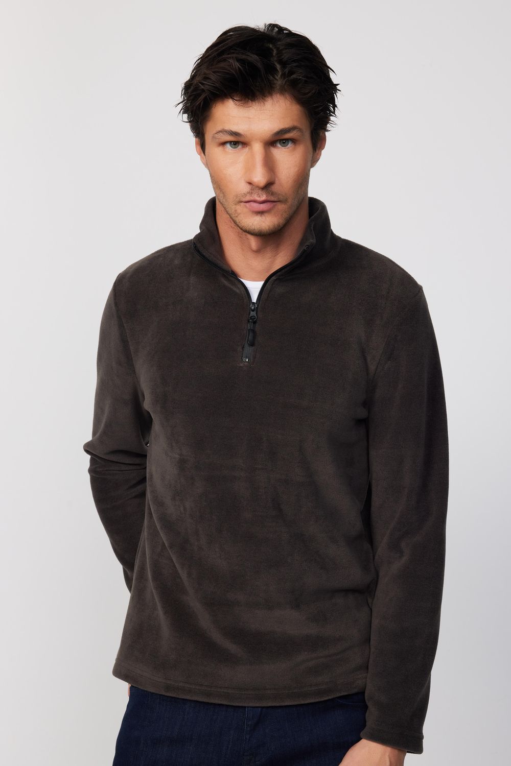 THREE PIECES POLAR HALF ZIPPER PLAIN ONL