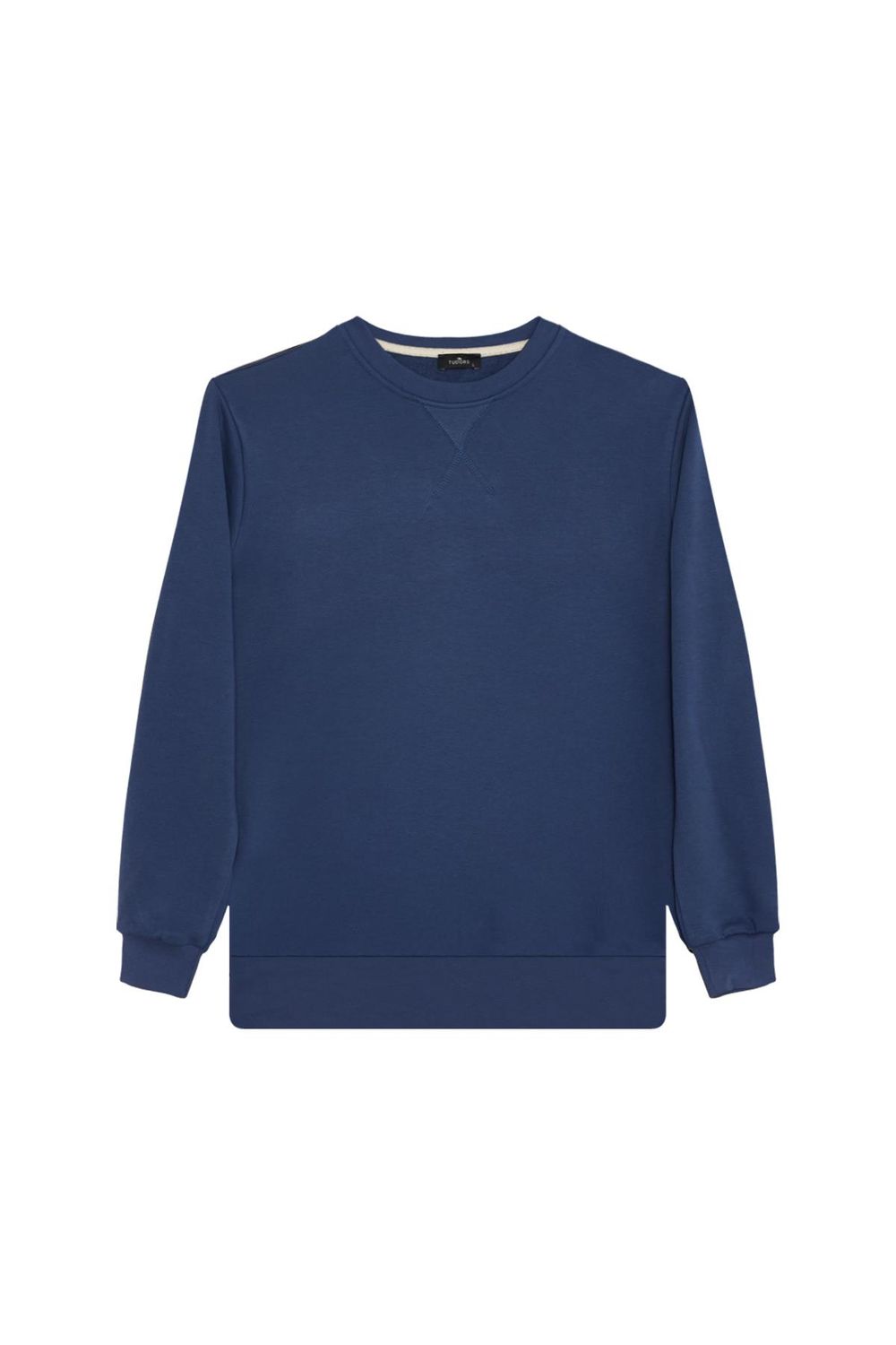 Unisex 3'lü Paket Beyaz-Yeşil-Mavi Relax Fit %100 Pamuk Bisiklet Yaka Sweatshirt