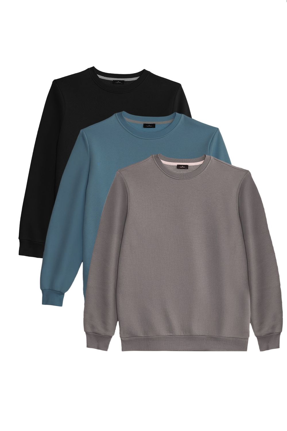 THREE PIECES SWEATSHIRT PLAIN