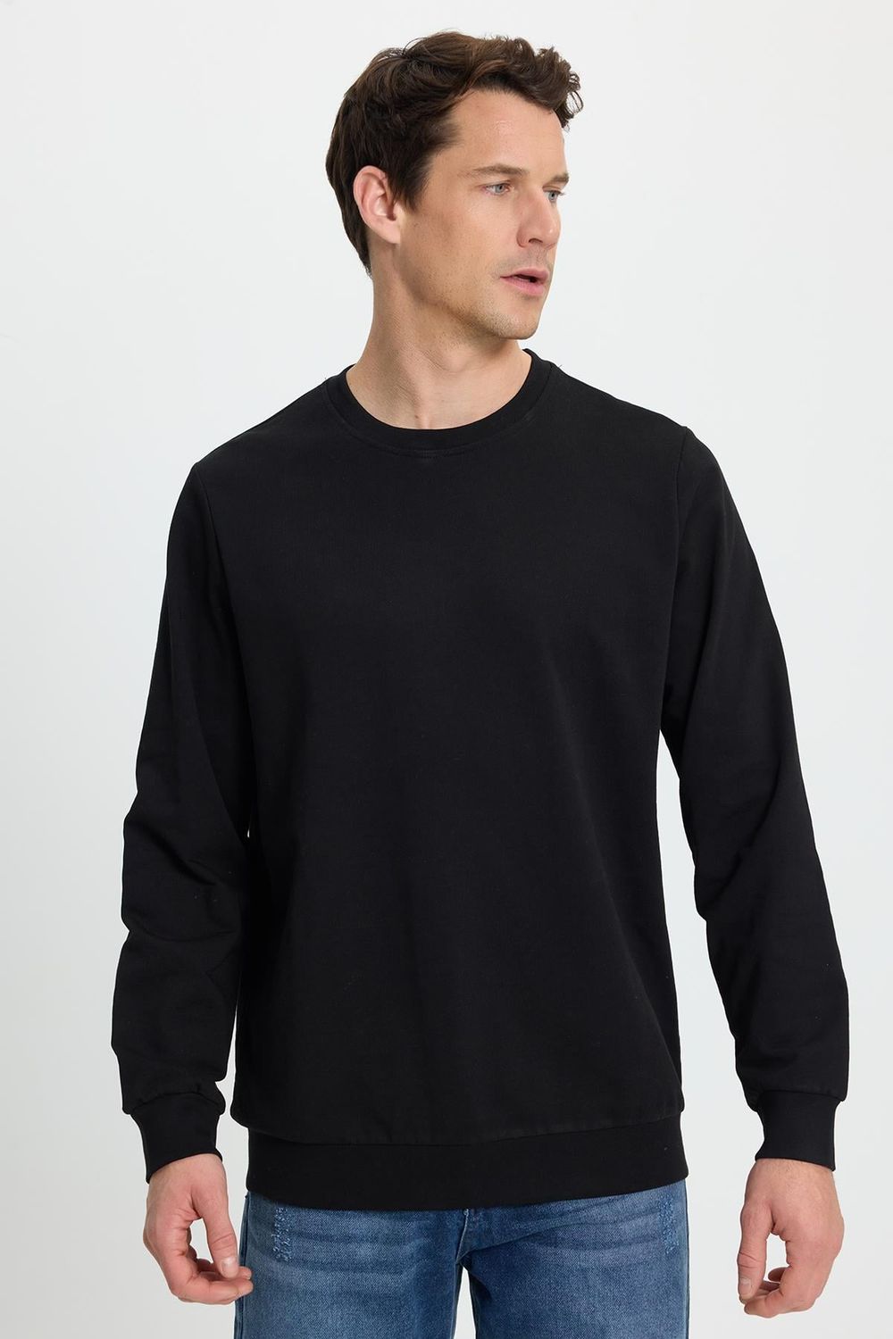 THREE PIECES RELAX FIT SWEATSHIRT CREW NECK TWO THREAD COMPACT ONL PLAIN