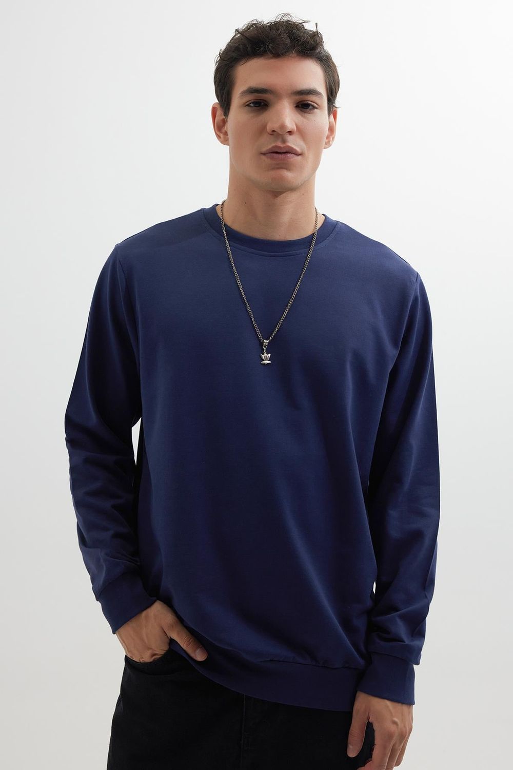 THREE PIECES RELAX FIT SWEATSHIRT CREW NECK TWO THREAD COMPACT ONL PLAIN