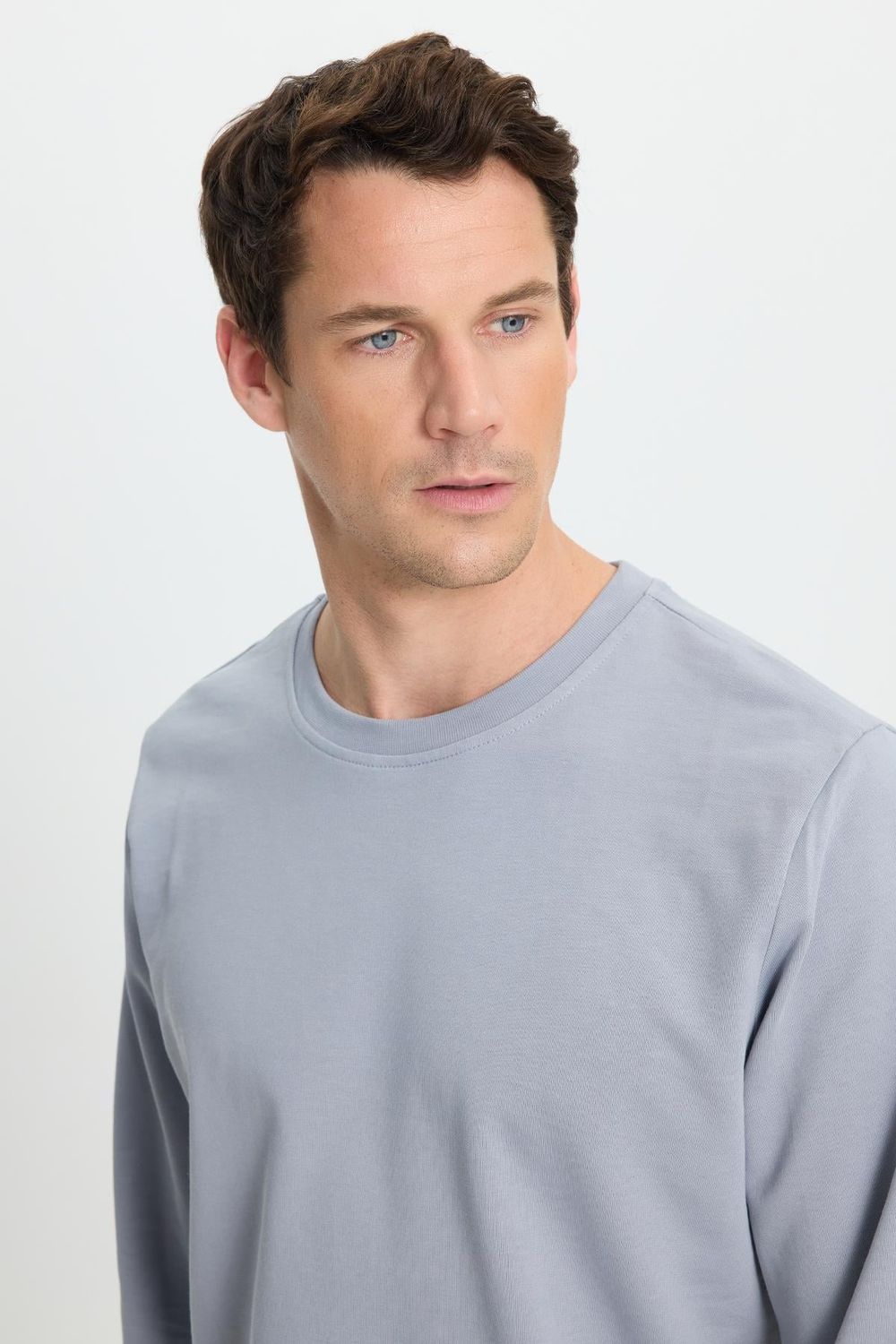 THREE PIECES RELAX FIT SWEATSHIRT CREW NECK TWO THREAD COMPACT ONL PLAIN