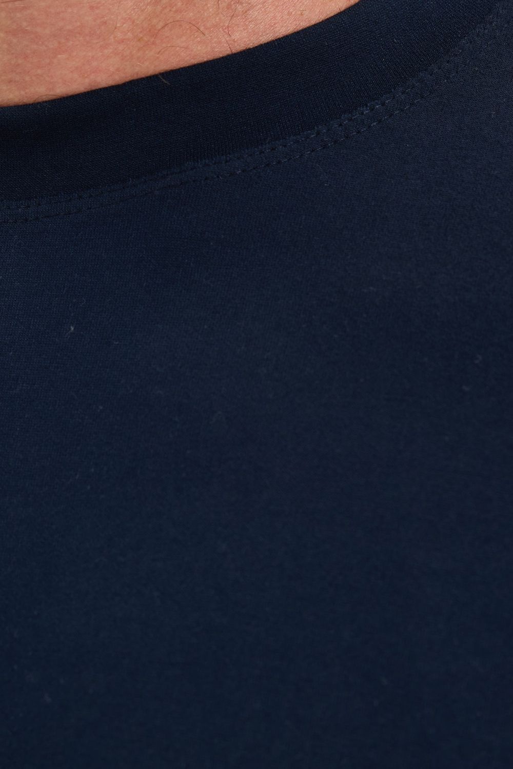 Erkek Standart Fit Normal Kesim Uzun Kollu Ekstra Soft Modal Kumaş Bisiklet Yaka Lacivert Sweatshirt