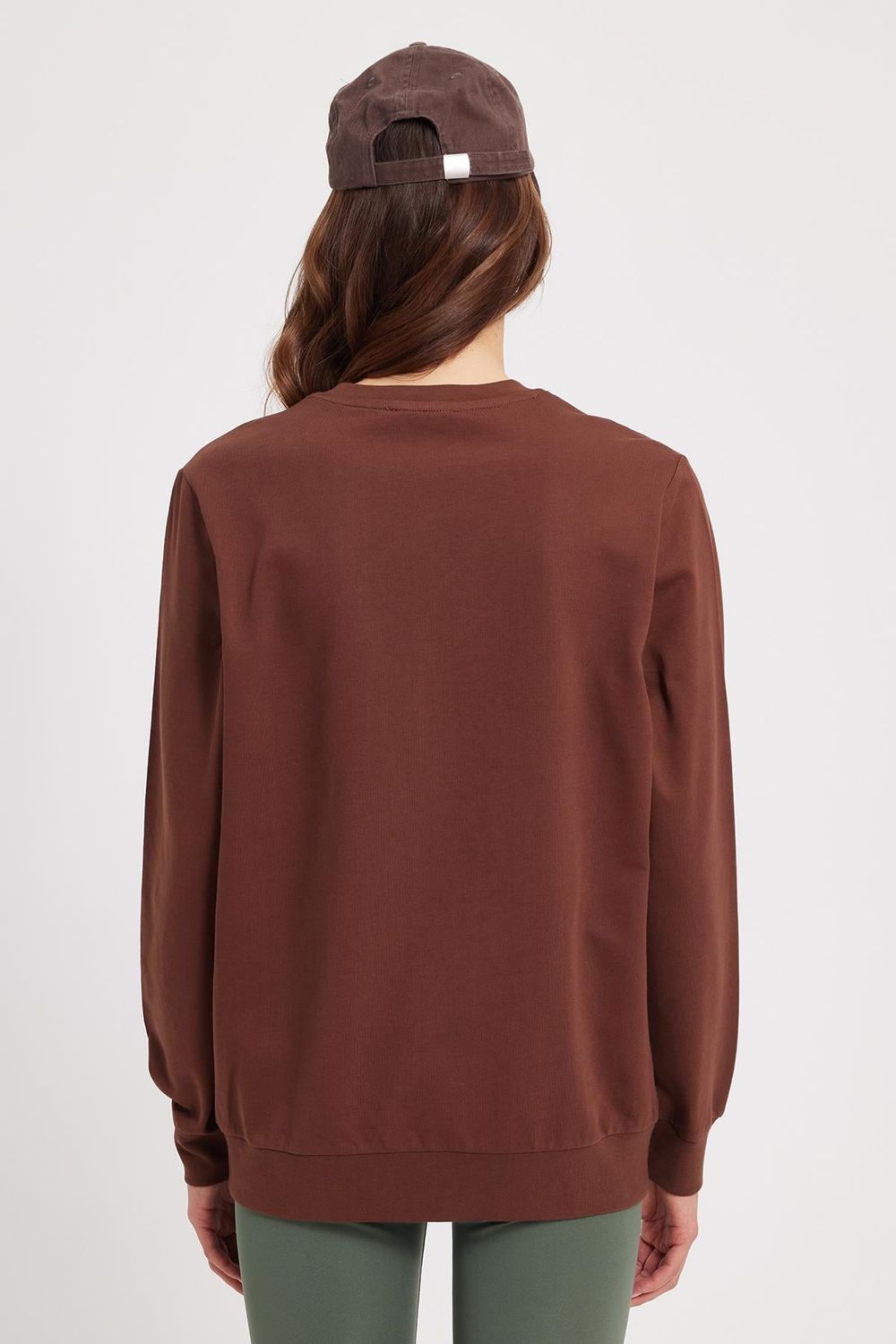 WOMAN RELAX FIT SWEATSHIRT CREW NECK TWO THREAD COMPACT ONL PLAIN
