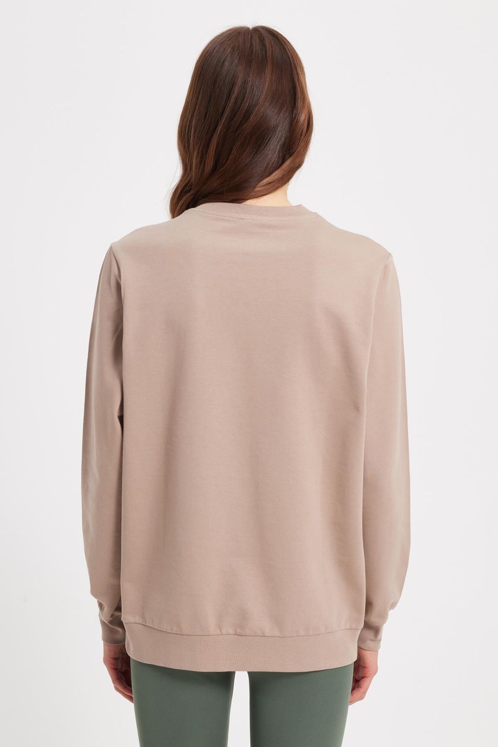 WOMAN RELAX FIT SWEATSHIRT CREW NECK TWO THREAD COMPACT ONL PLAIN