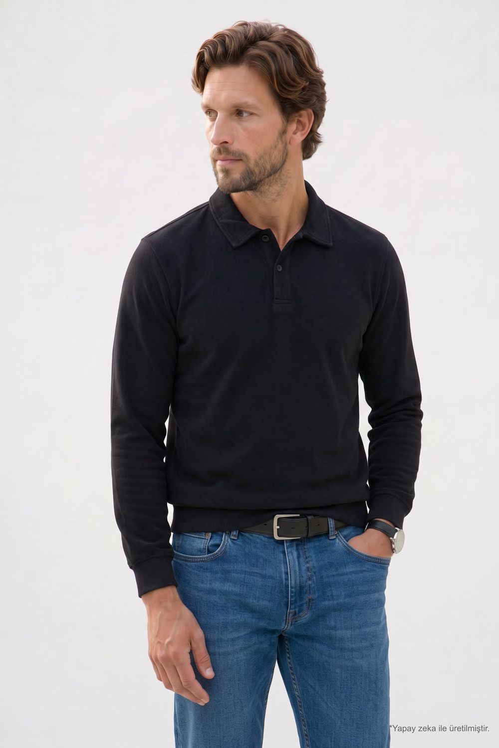 REGULAR FIT POLO NECK OTOMENDI  SWEATSHIRT