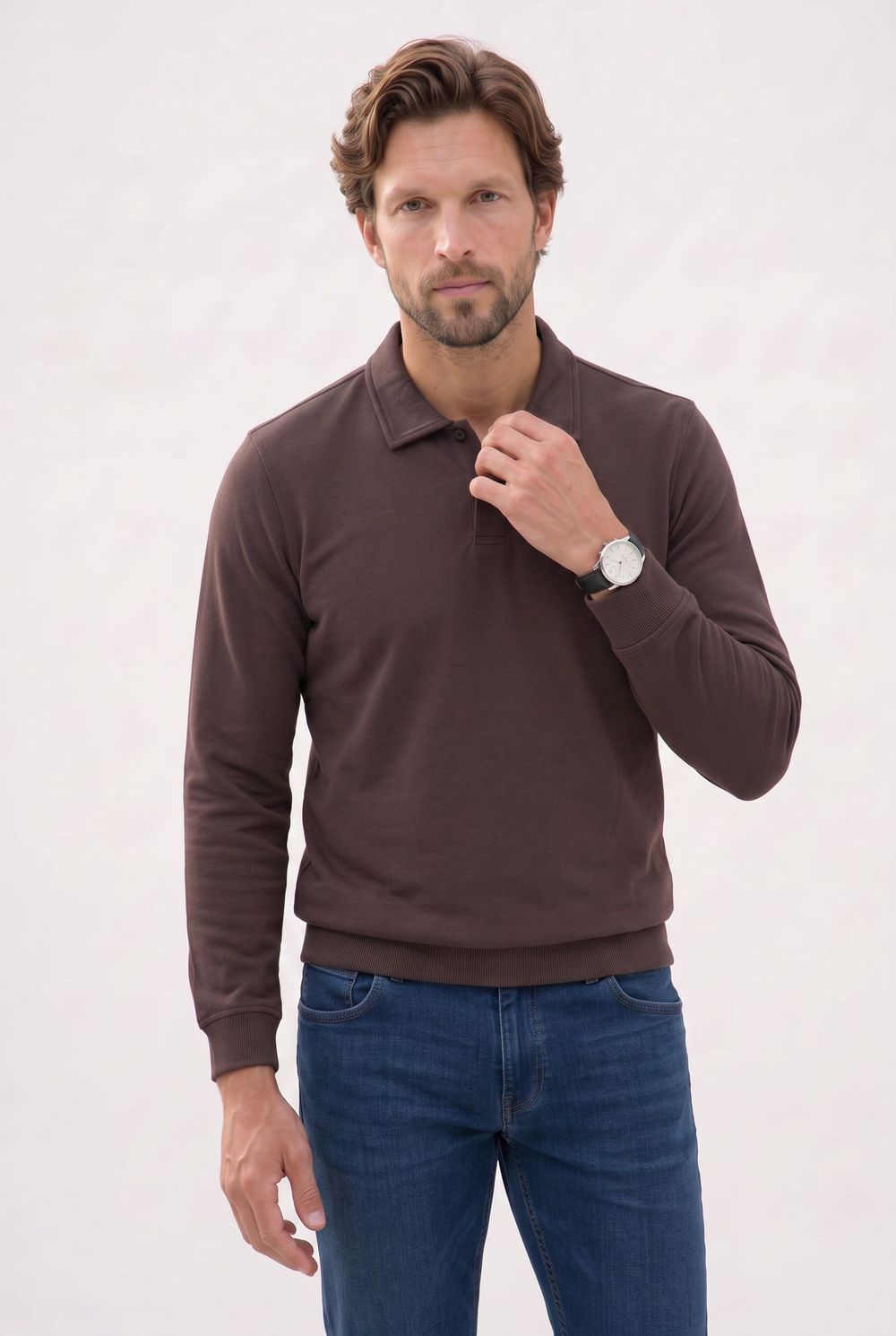 REGULAR FIT POLO NECK OTOMENDI  SWEATSHIRT