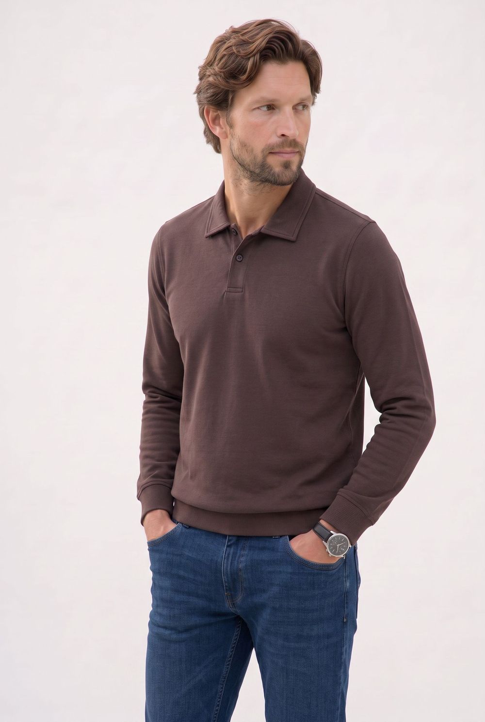 REGULAR FIT POLO NECK OTOMENDI  SWEATSHIRT