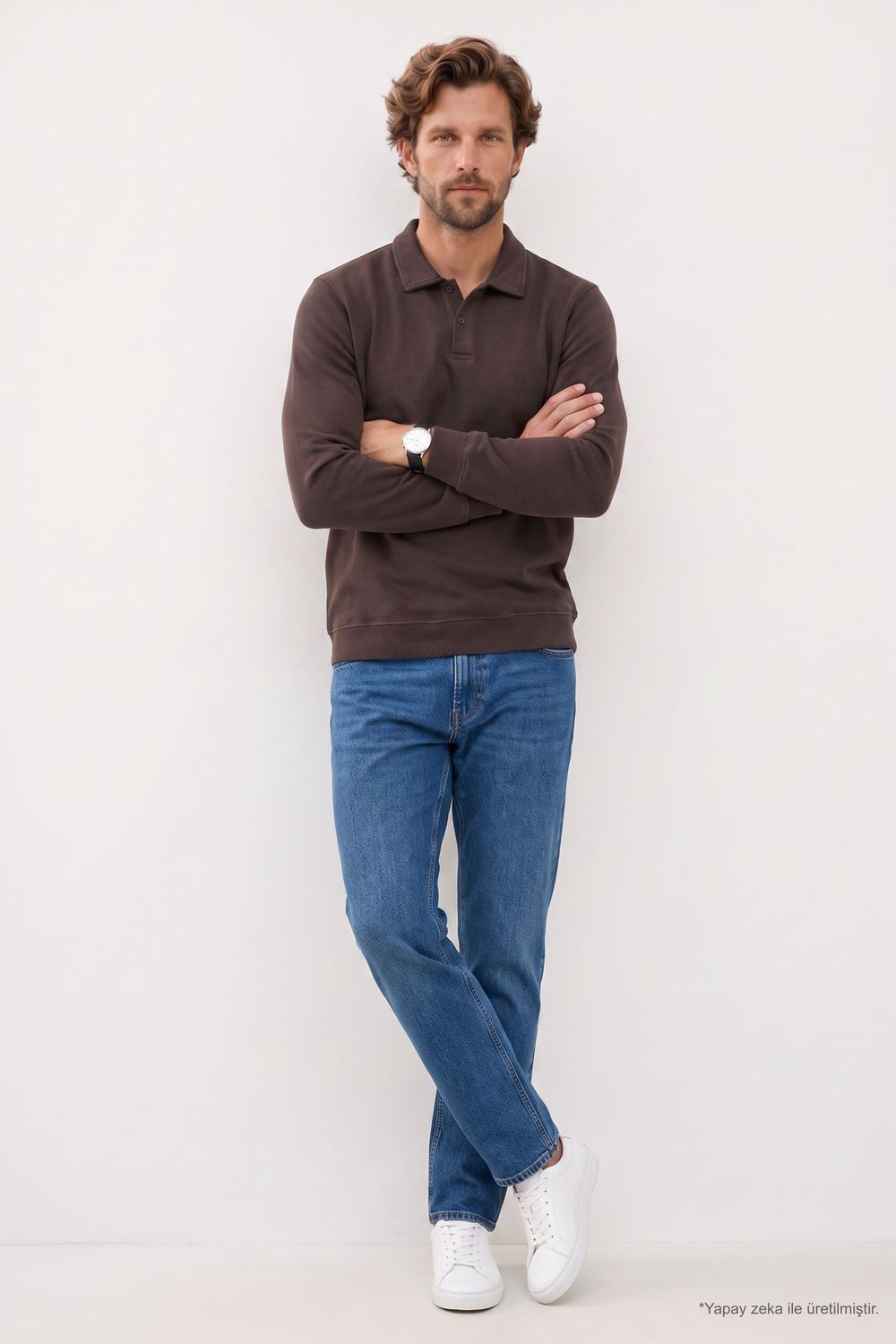 REGULAR FIT POLO NECK OTOMENDI  SWEATSHIRT