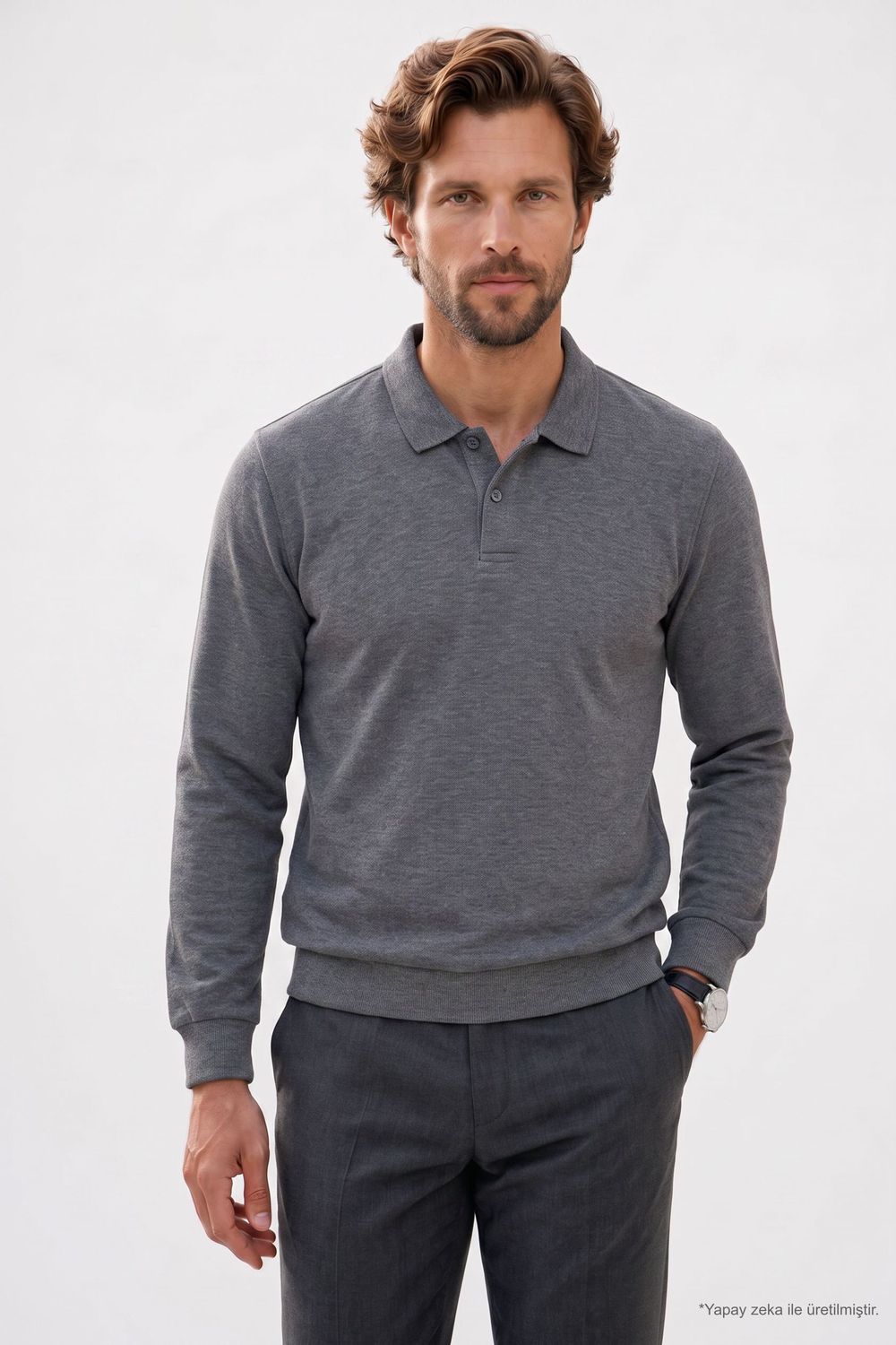REGULAR FIT POLO NECK OTOMENDI  SWEATSHIRT