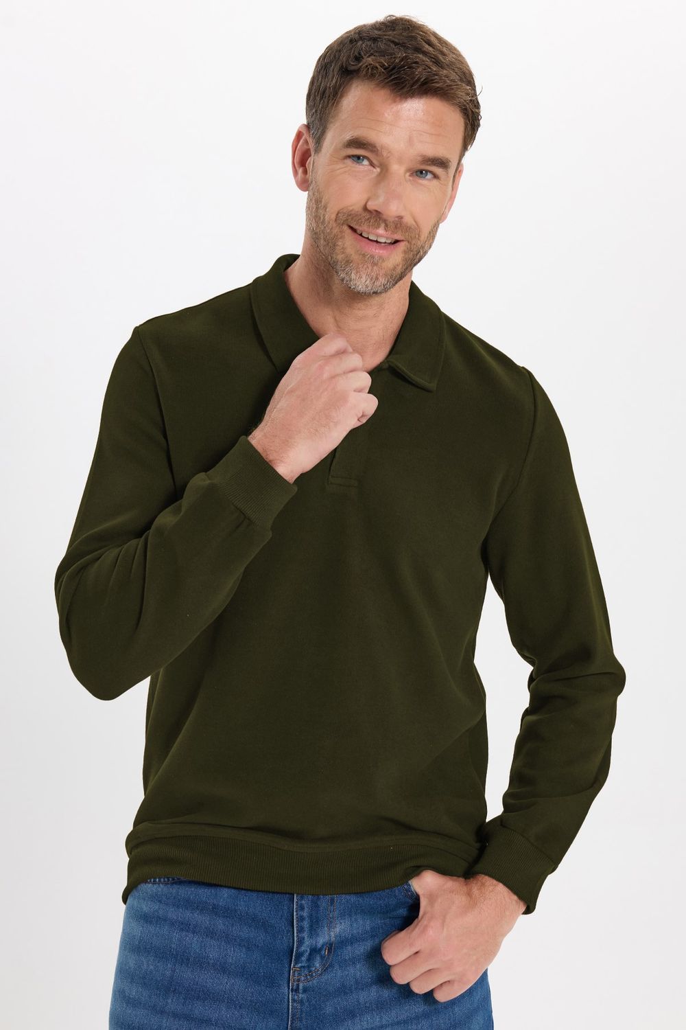 REGULAR FIT POLO NECK OTOMENDI  SWEATSHIRT
