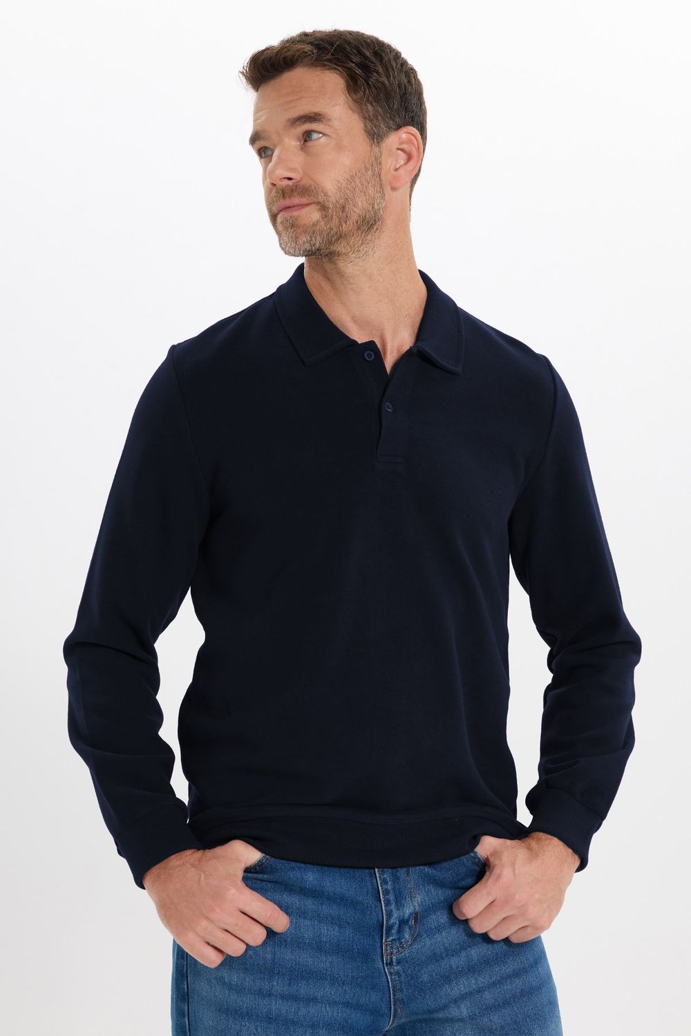 REGULAR FIT POLO NECK OTOMENDI  SWEATSHIRT