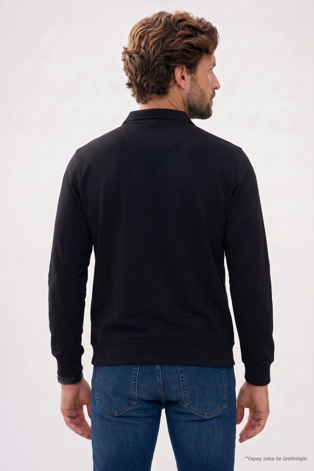 REGULAR FIT  POLO NECK HALF ZIPPER  MEDINA SWEATSHIRT