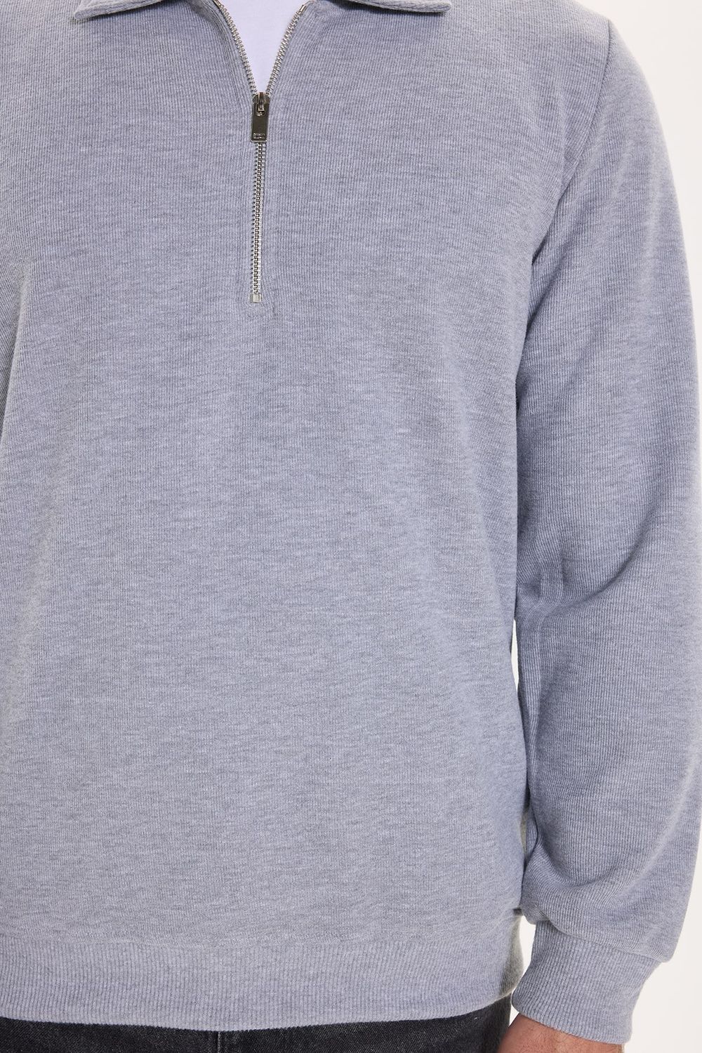 REGULAR FIT  POLO NECK HALF ZIPPER  MEDINA SWEATSHIRT