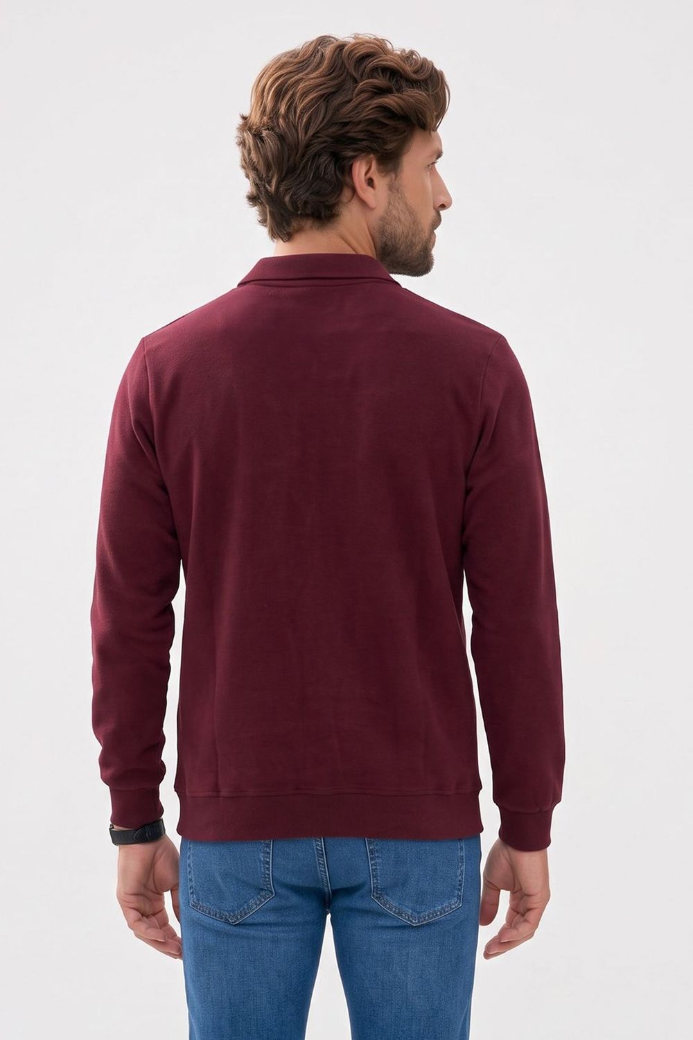 REGULAR FIT  POLO NECK HALF ZIPPER  MEDINA SWEATSHIRT