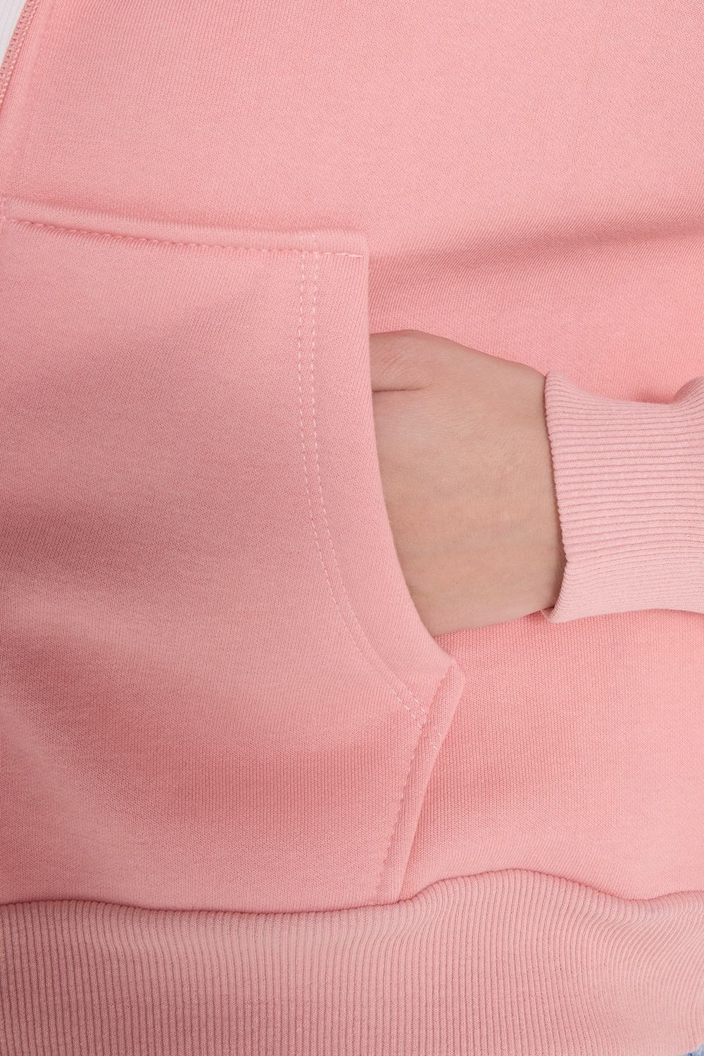 KADIN DÜZ KAPÜŞONLU FERMUARLI RDN-2395 SWEATSHIRT