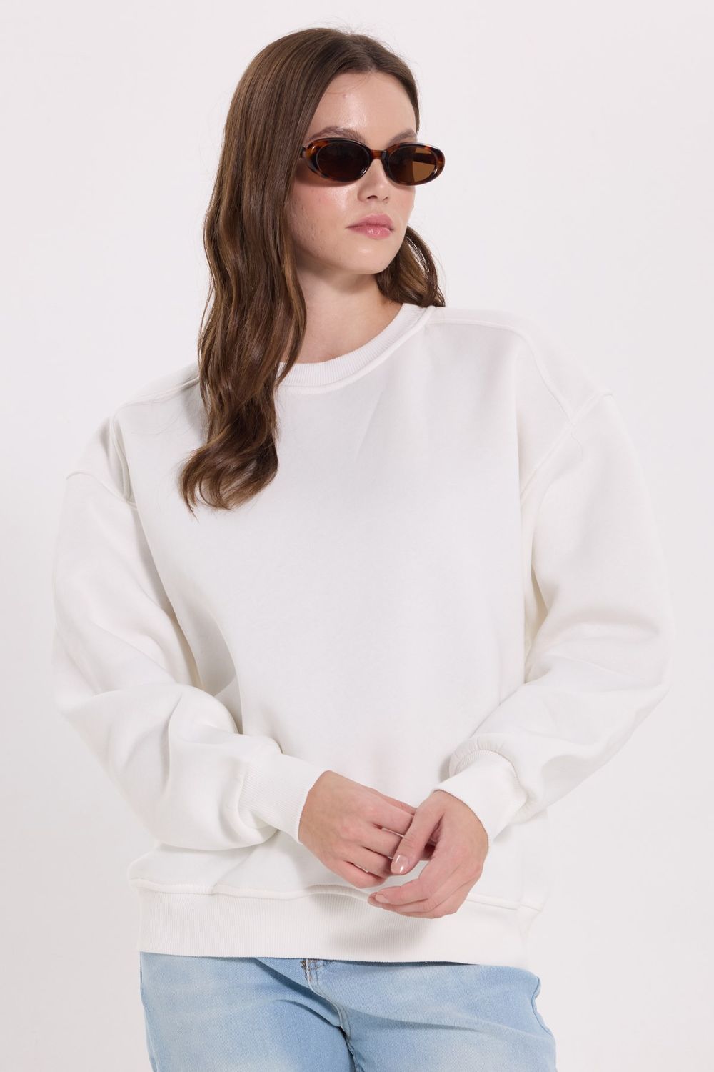 KADIN BİSİKLET YAKA KTN-1643 SWEATSHIRT