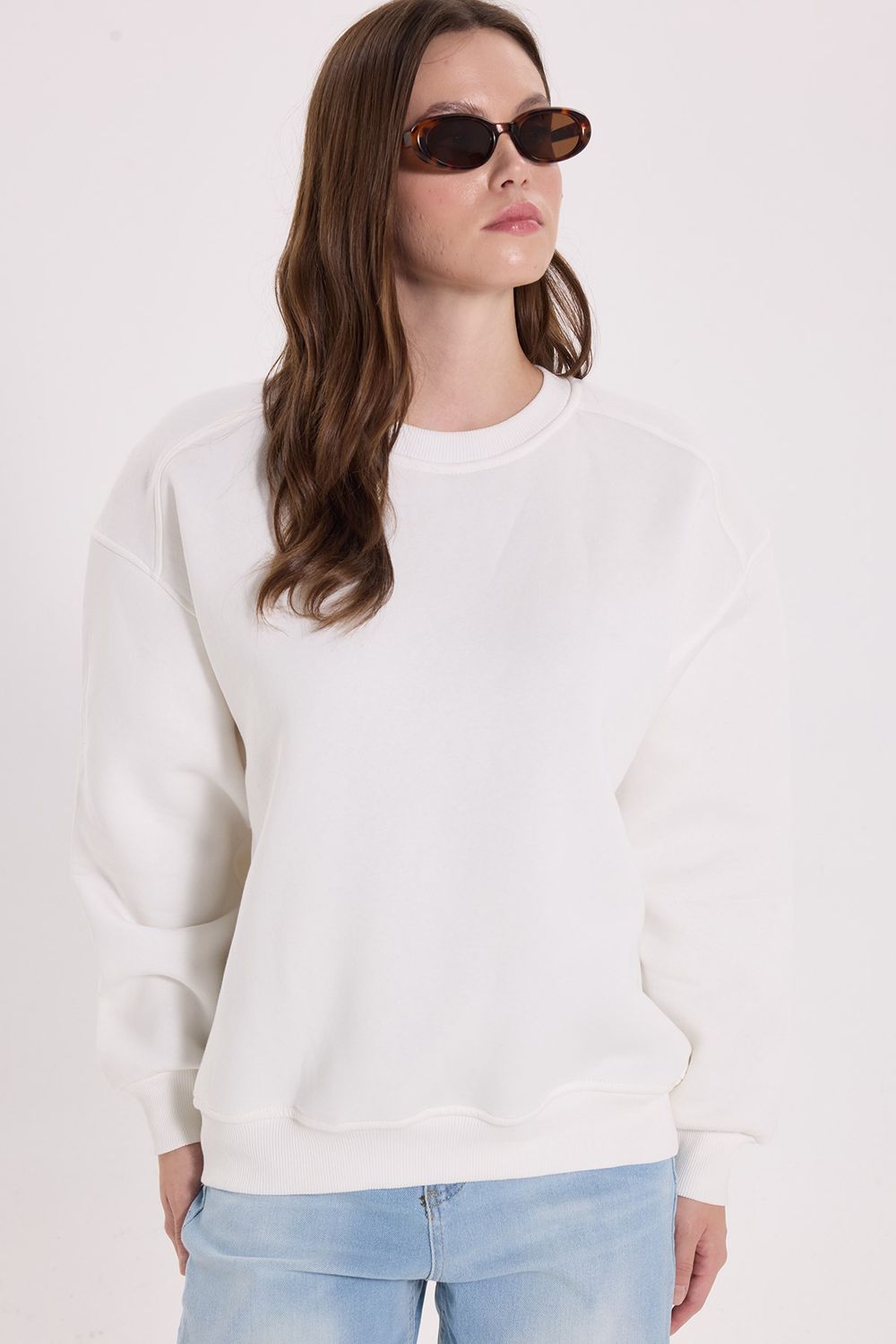 KADIN BİSİKLET YAKA KTN-1643 SWEATSHIRT