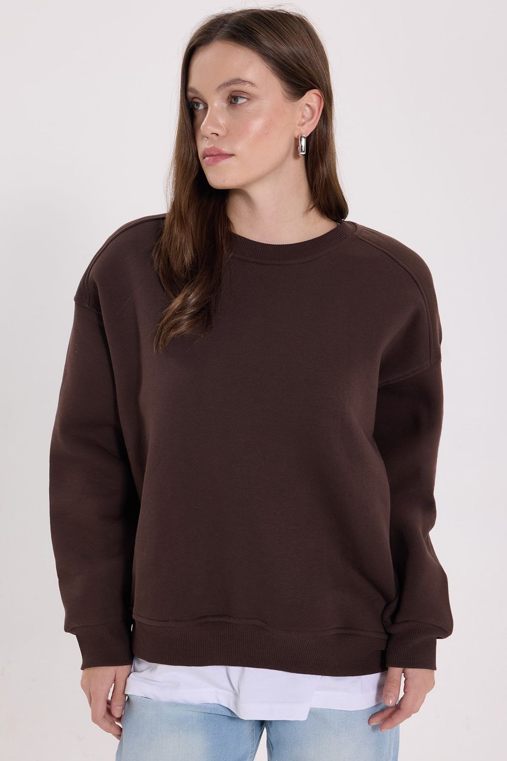 KADIN BİSİKLET YAKA KTN-1643 SWEATSHIRT