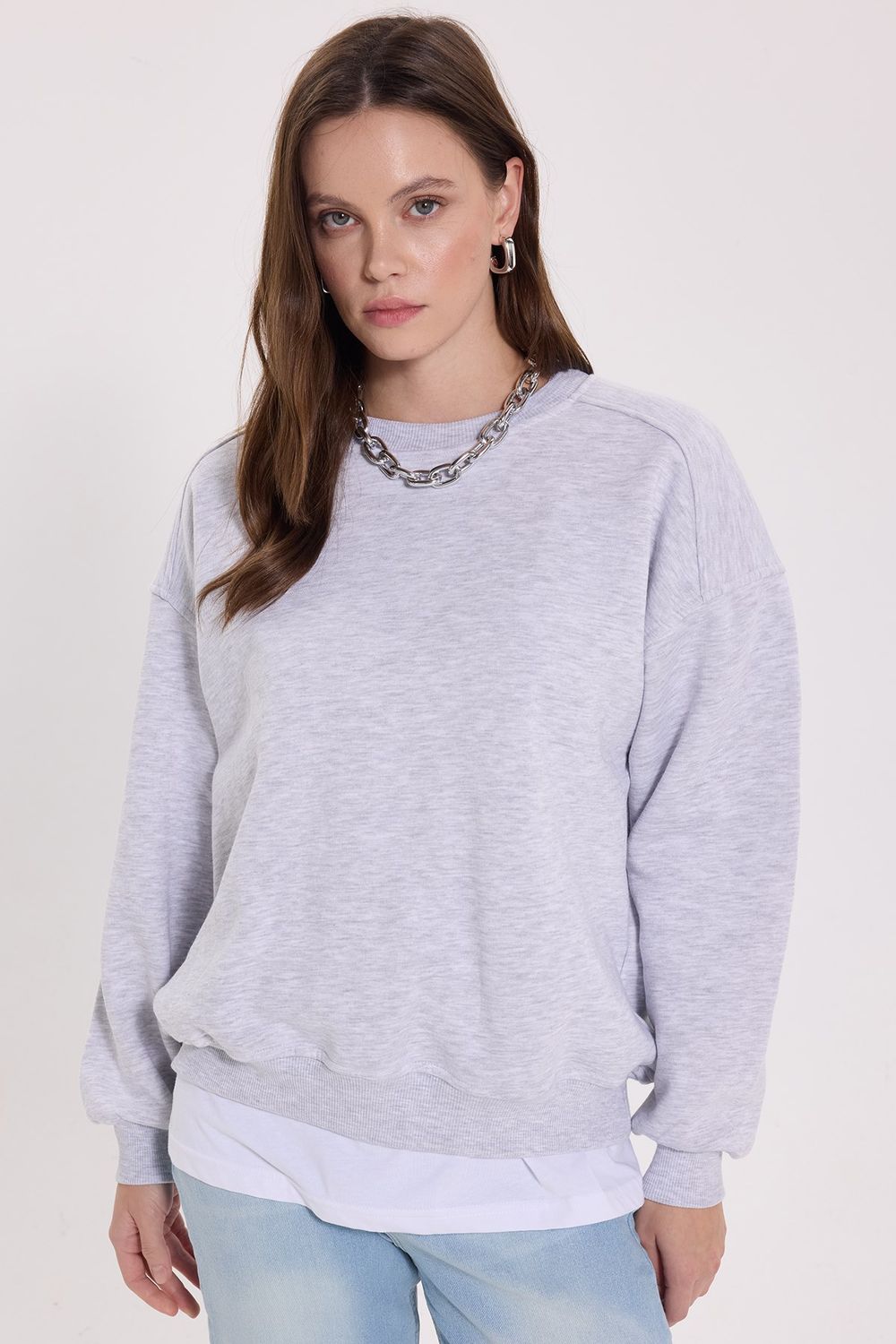 KADIN BİSİKLET YAKA KTN-1643 SWEATSHIRT
