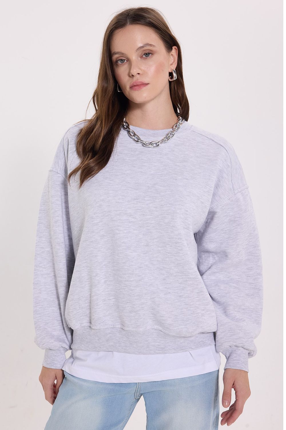 KADIN BİSİKLET YAKA KTN-1643 SWEATSHIRT