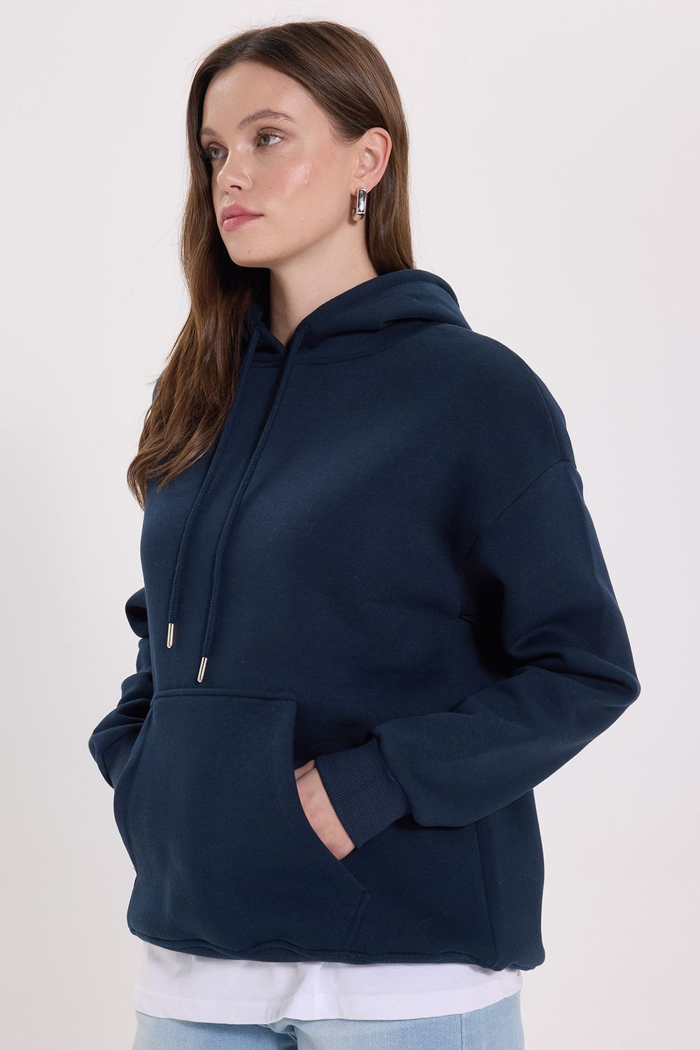 KADIN KAPÜŞONLU KANGURU CEPLİ ARM-2502 SWEATSHIRT