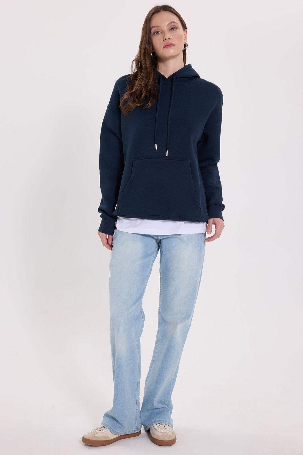KADIN KAPÜŞONLU KANGURU CEPLİ ARM-2502 SWEATSHIRT