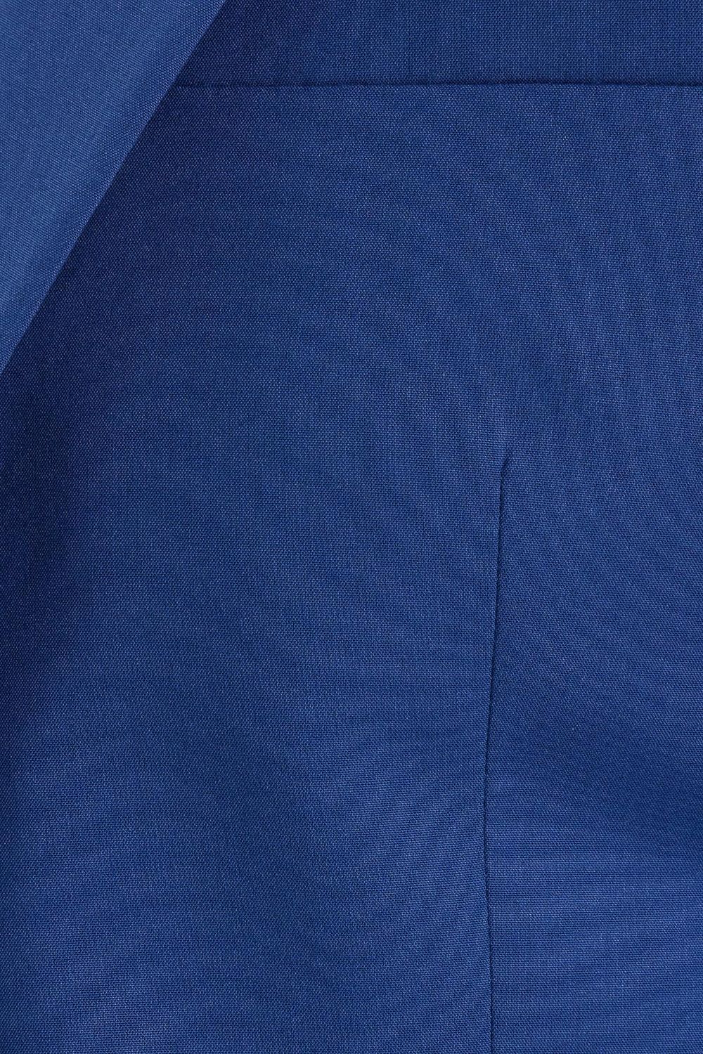 Erkek Slim Fit Mono Yaka Likralı Esnek Kumaş İndigo Takım Elbise