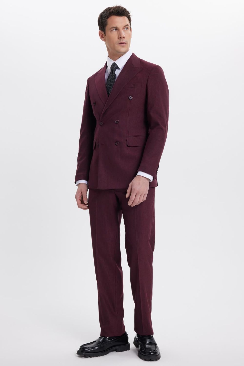 SLIM FIT SUIT KRUVAZE SUHO TAKIM ELBİSE
